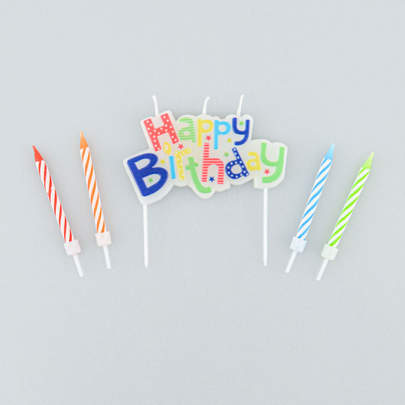 Bougies multicolore 'Happy Birthday'