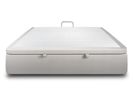 SOMMEIL DE PLOMB - Sommier 140 x 190 Sommier coffre velours gris clair 140x190 h39cm