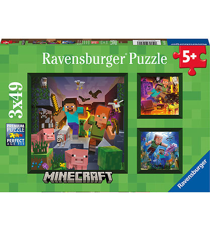 Ravensburger Puzzlespiel - 3x49 Teile - Minecraft