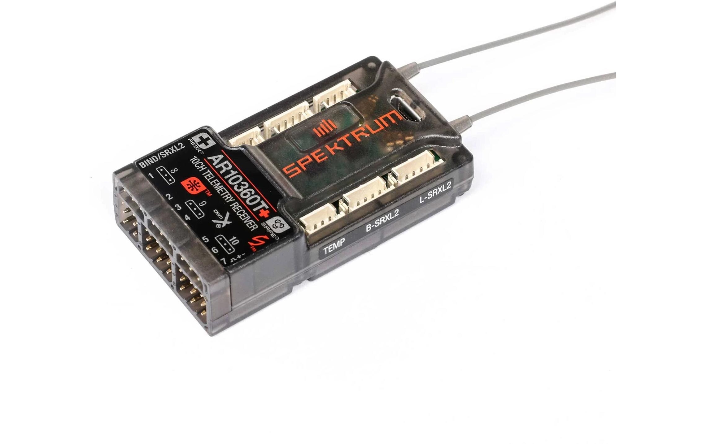 Empfänger AR10360T+ 10 Kanal DSMX<br>10-Kanal AS3X+ & SAFE Telemetrie Empfänger