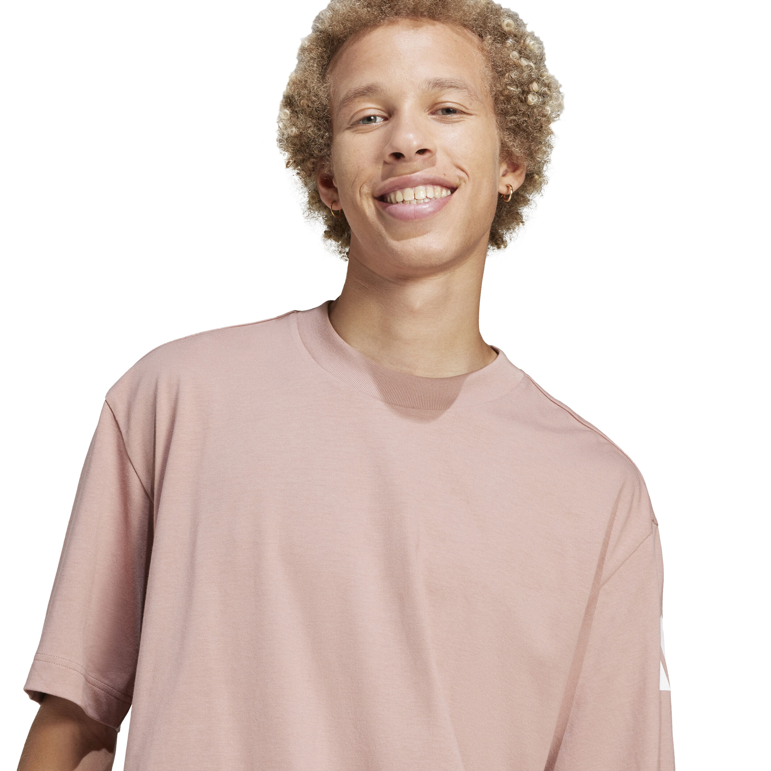 adidas Essentials Loose Fit 3 Bar Logo T-shirt Hommes - Vieux Rose