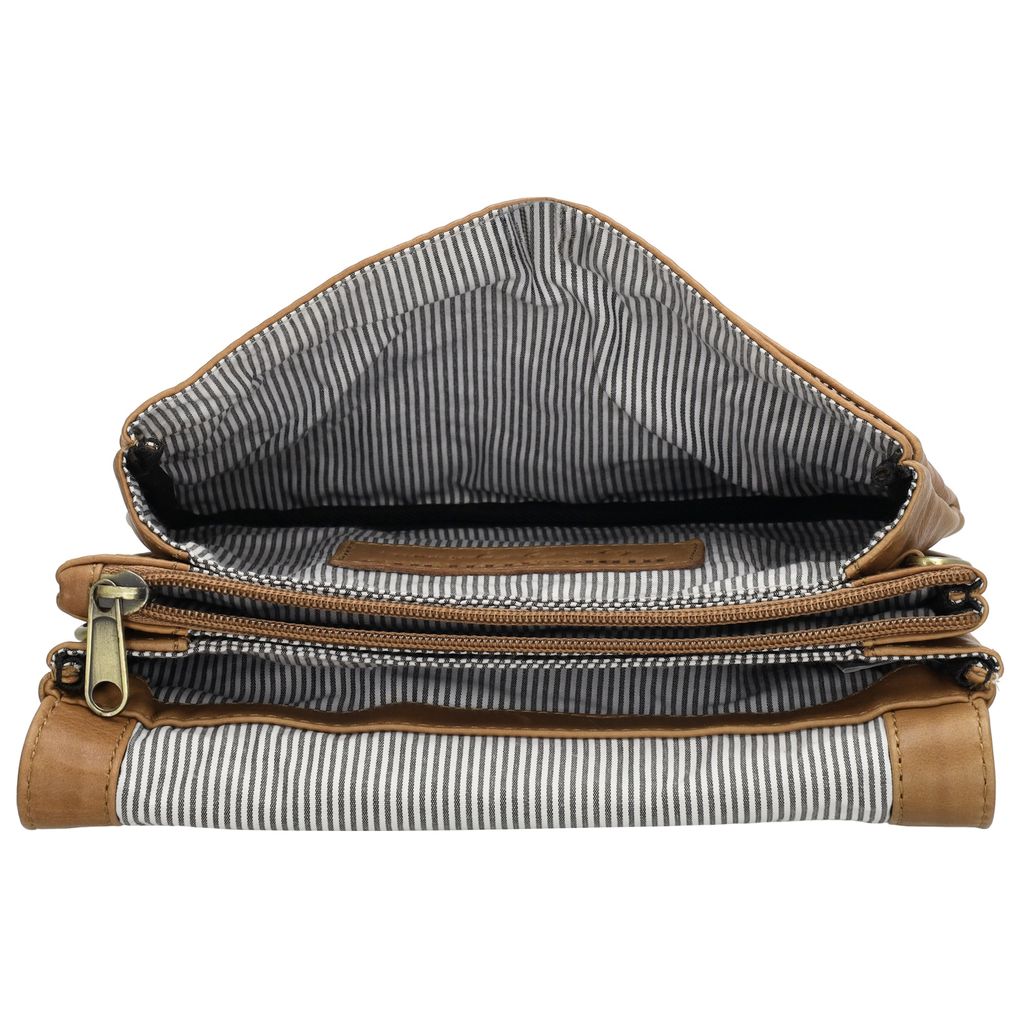 Hide & Stitches Daydreamer Schoudertas Overslag Cognac