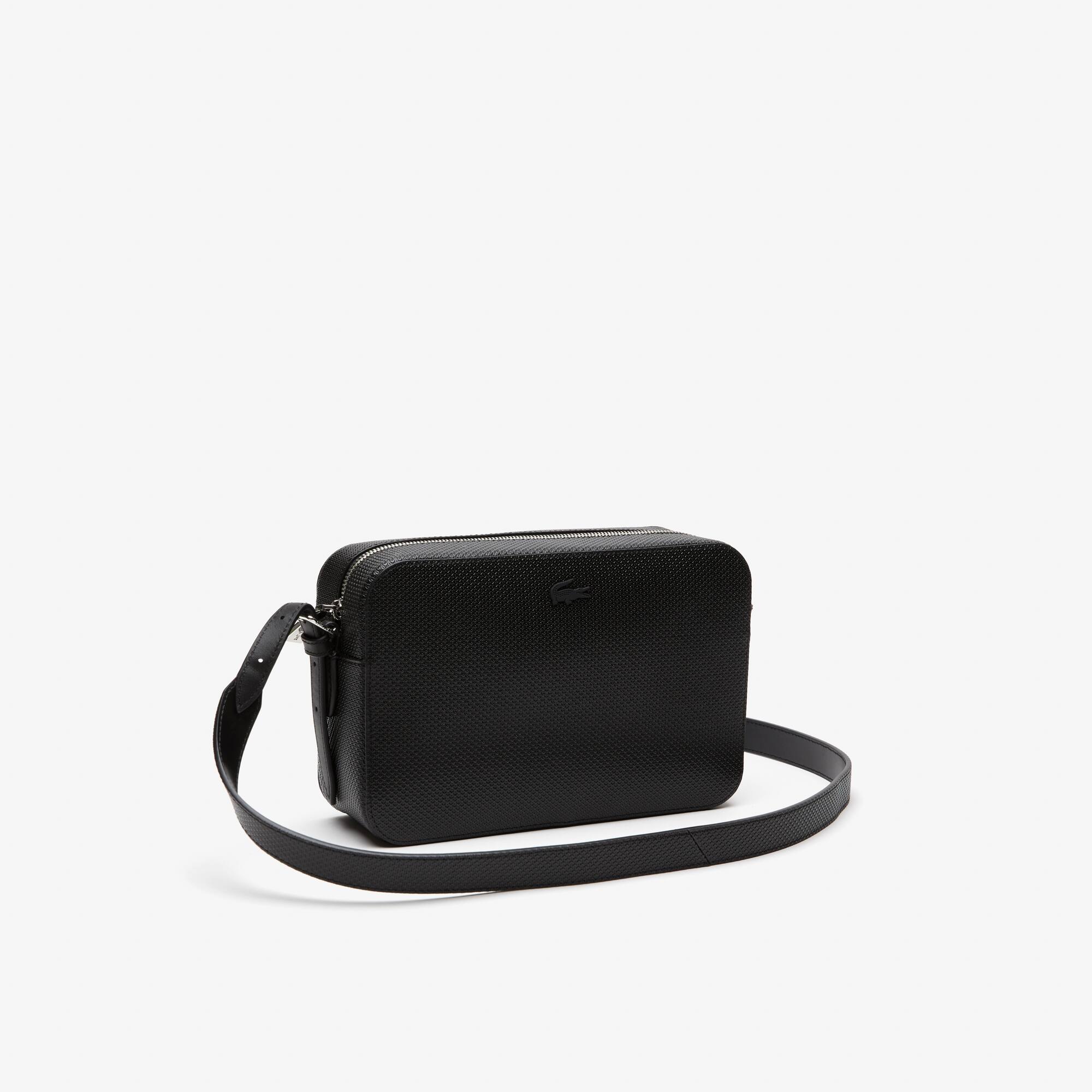 Damen LACOSTE Chantaco Portemonnaie aus Kalbsleder Crossbody Taschen - Schwarz - Lacoste - Damen