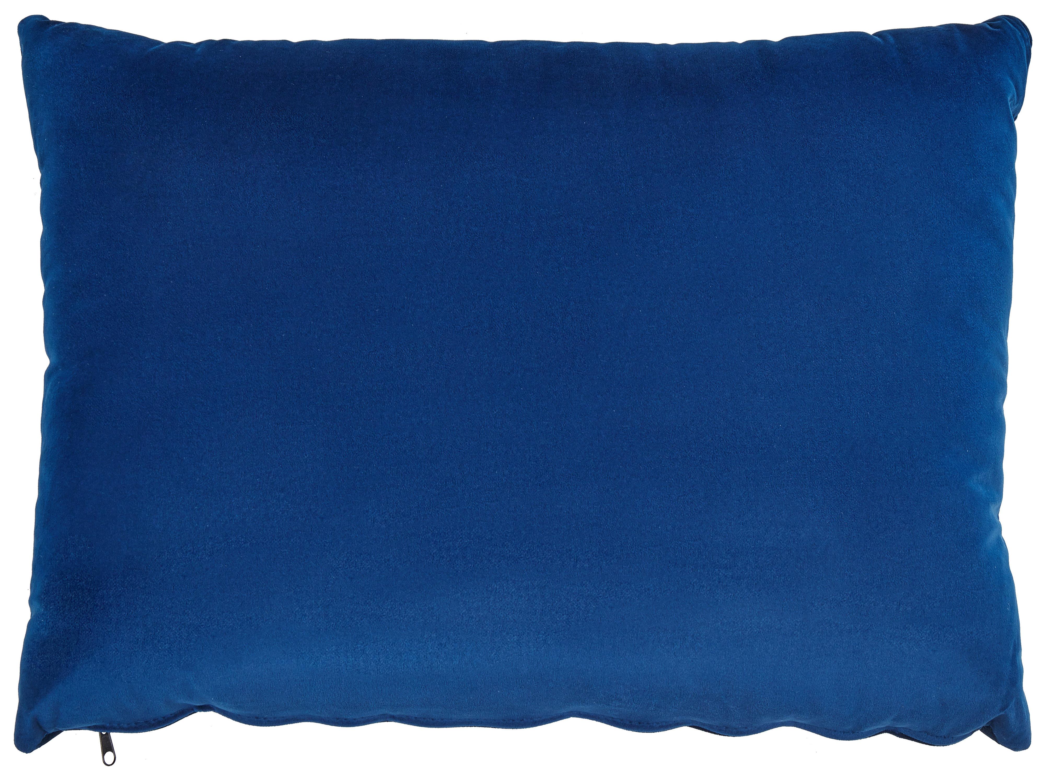 Chaise longue GUERET Fluweel Marineblauw