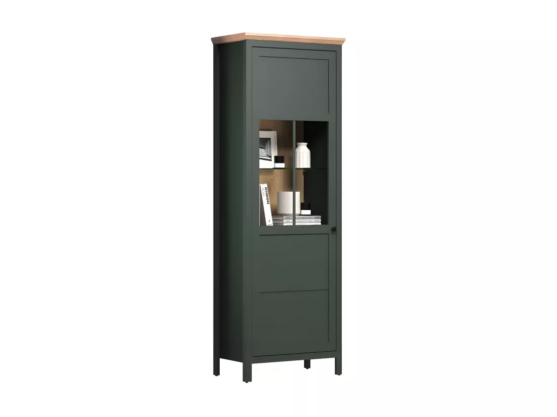 Vaisselier avec éclairage LED inclus et 1 porte H198 cm - Stanton