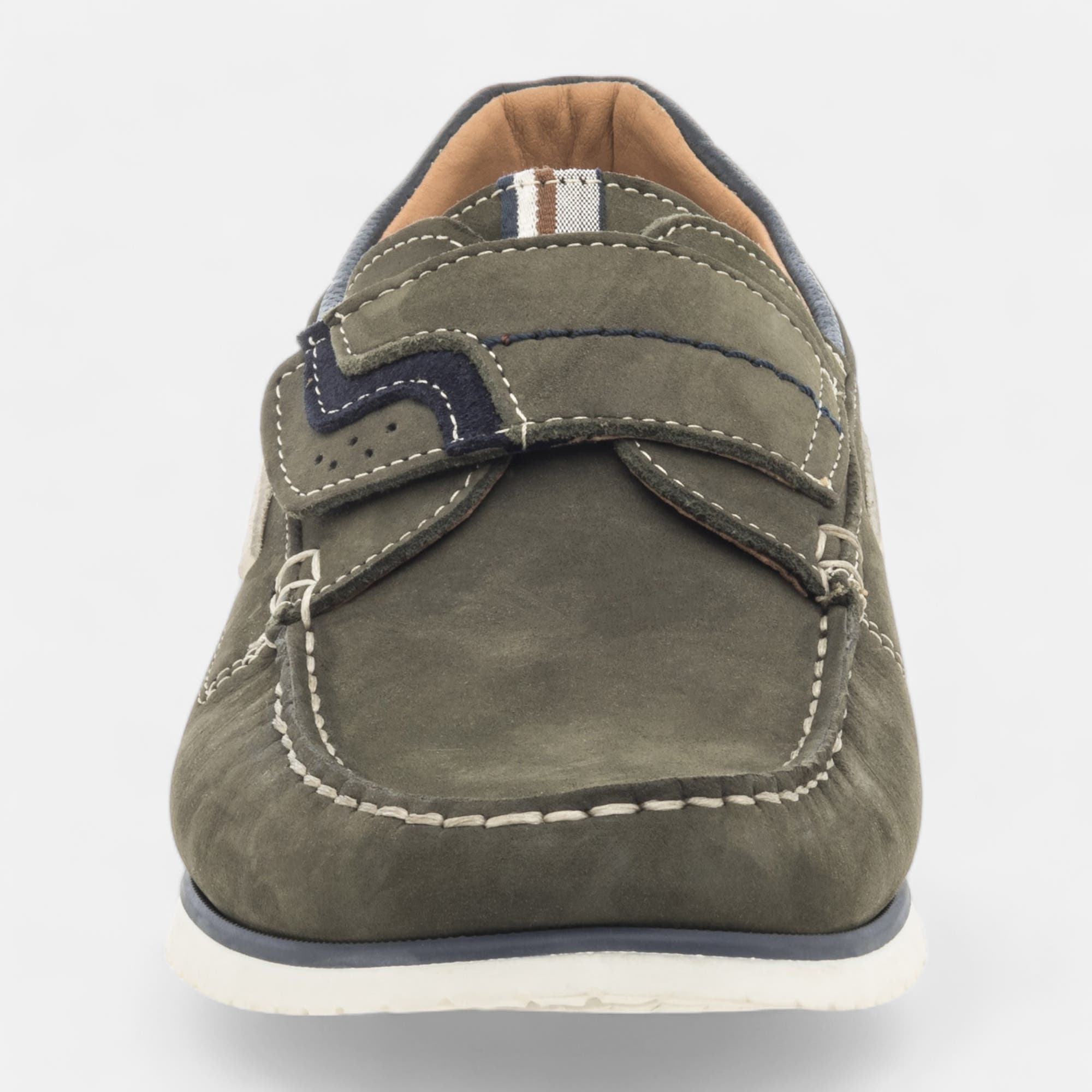 Mocassins Homme en cuir kaki