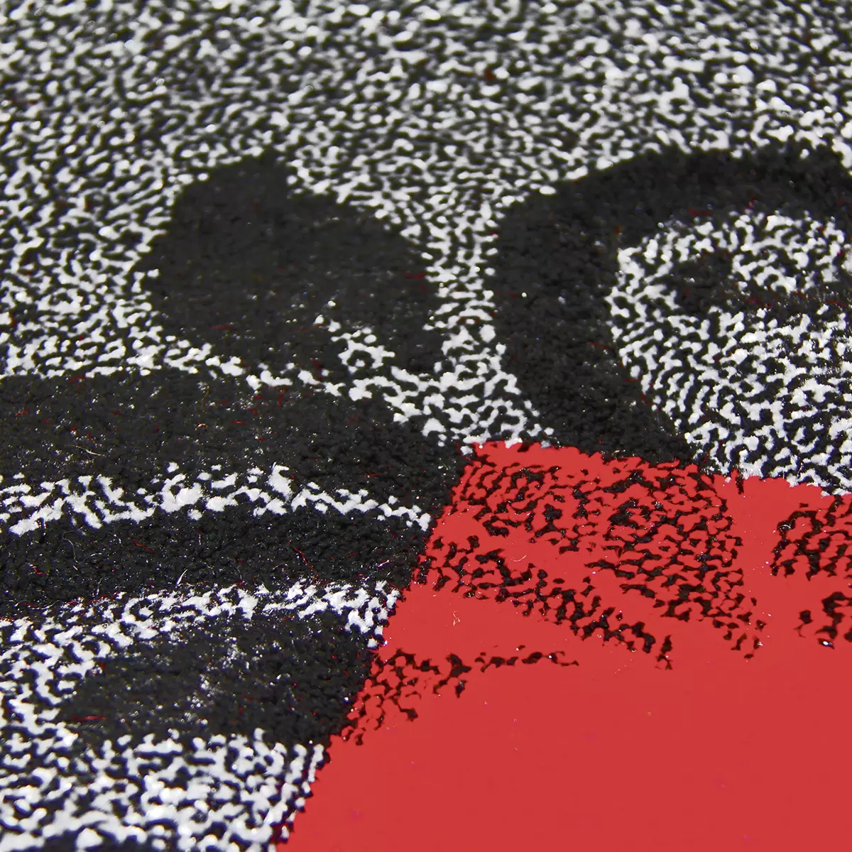 Maschinenteppich Onyx schwarz / rot