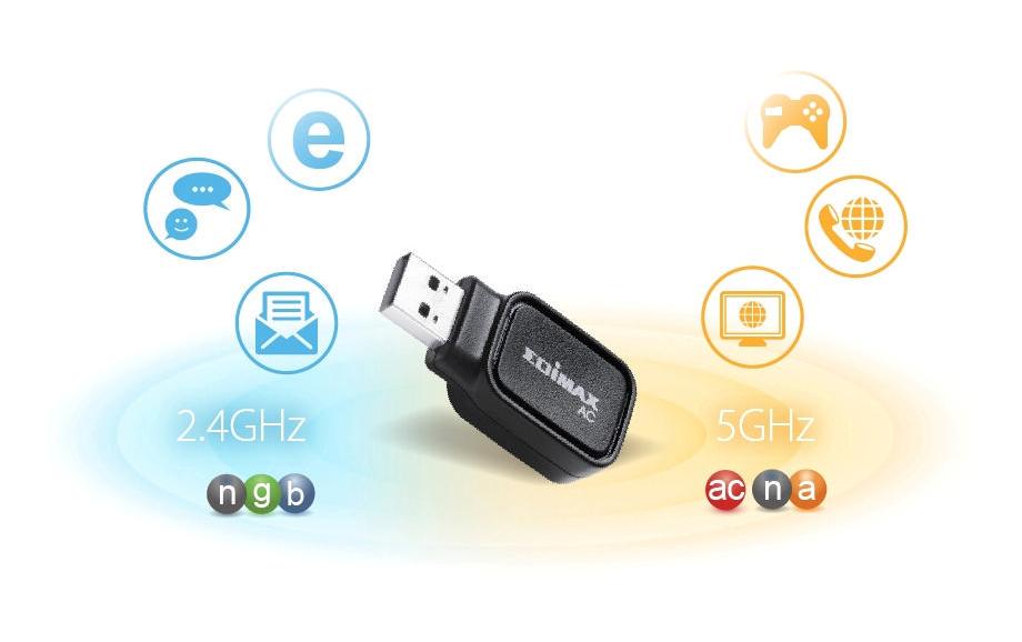 WLAN-AC USB-Stick EW-7611UCB mit BluetoothDual-Band WLAN- und Bluetooth 4.0-USB-Adapter