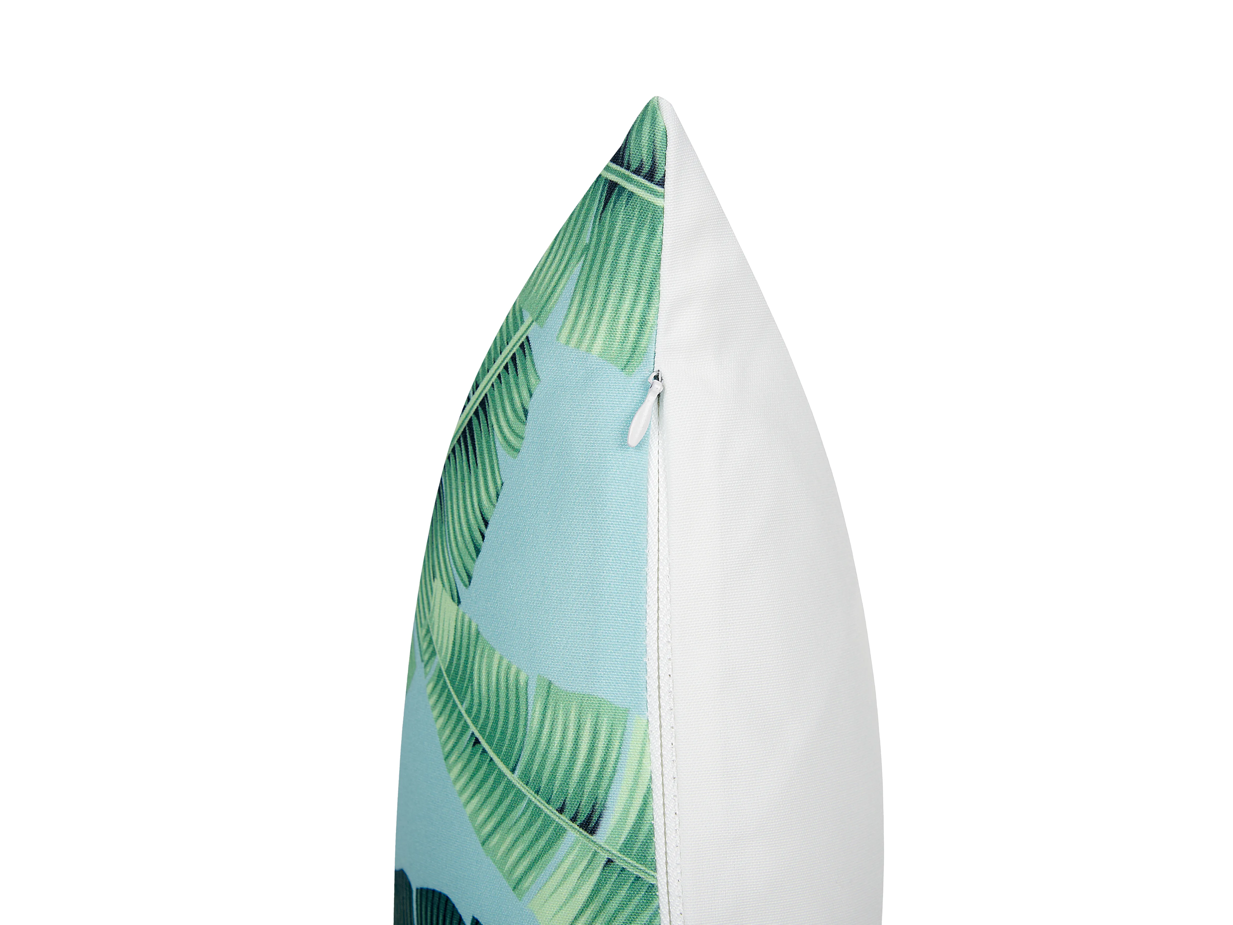 Set van 2 tuinkussens BOISSANO bladpatroon 45 x 45 cm Groen