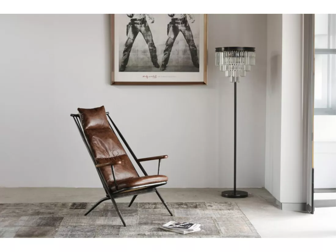 Fauteuil - marron cuir - CIANO