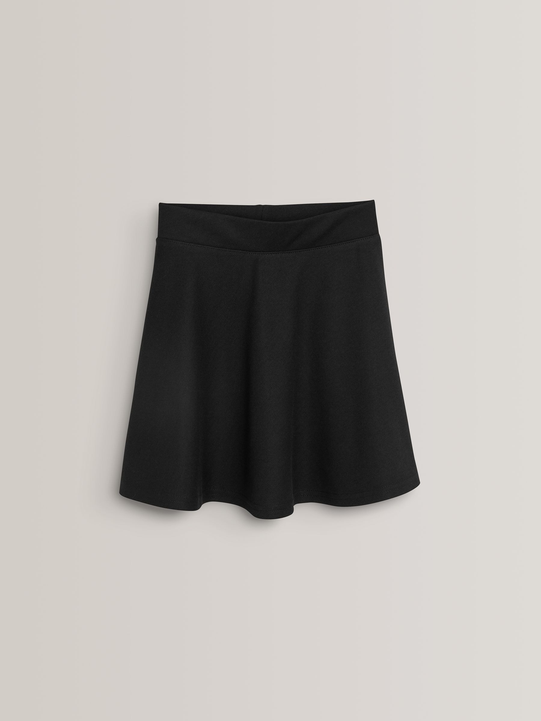 Zwart - Jersey stretch school skater rok met elastische taille (3 - 17 jr)