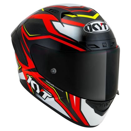 Casque KYT NZ-RACE CARBON STRIDE - Rouge / Blanc