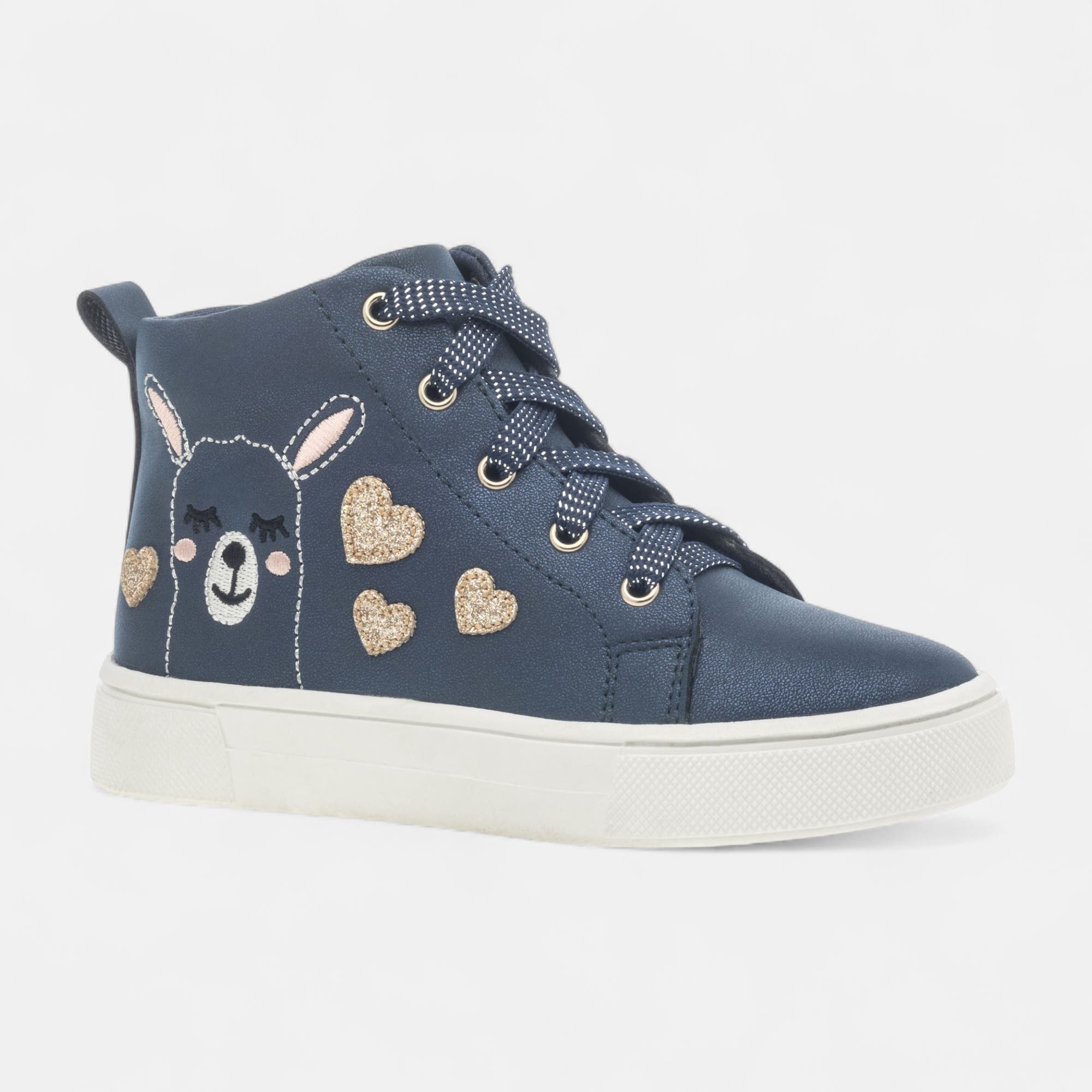 Baskets hautes Fille bleu marine