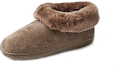 Reissner Lammfelle Schapenvacht Slippers Kreta (100% Echt Merino Schapenvacht), Bruin, 38.5 EU
