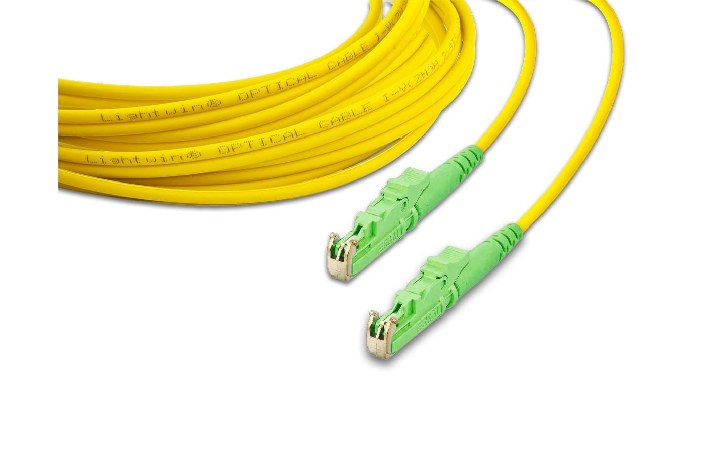 LWL-Patchkabel SM E2000/APC – E2000/APC, OS2, Simplex, 15 mSinglemode E2000/APC-E2000/APC Simplex OS2 15 m
