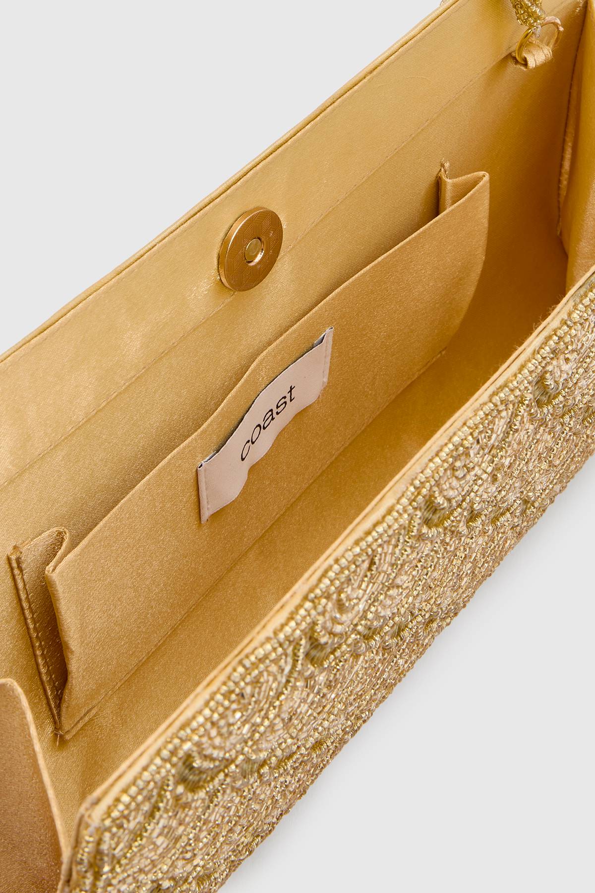Coast Sac Pochette Luna Grand Format Orné De Perles Avec Bandoulière Perlée