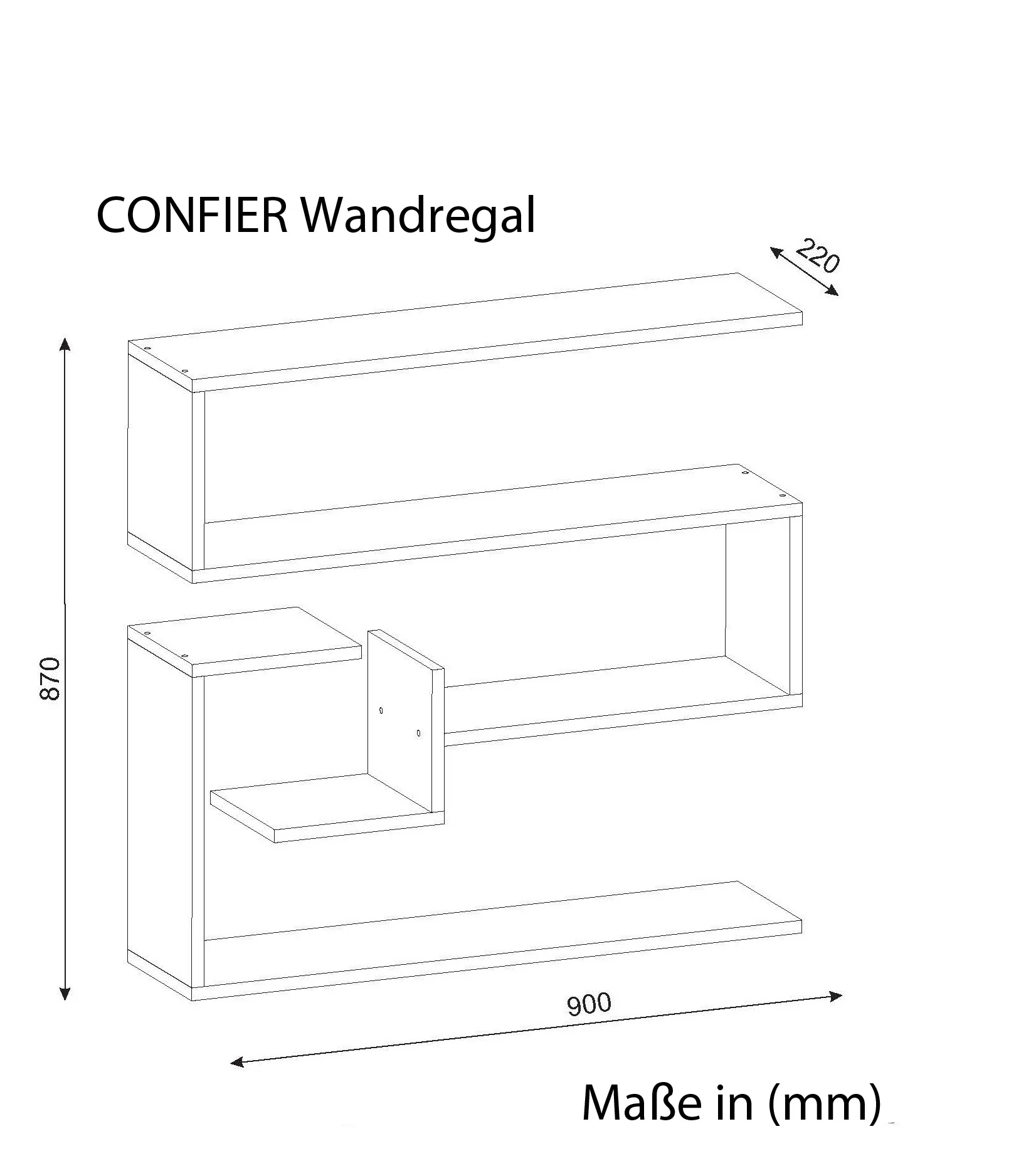 Wandregal Confier Weiß