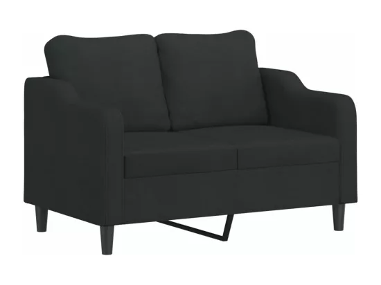 Ensemble de canapés 3 pièces avec coussins Noir Tissu