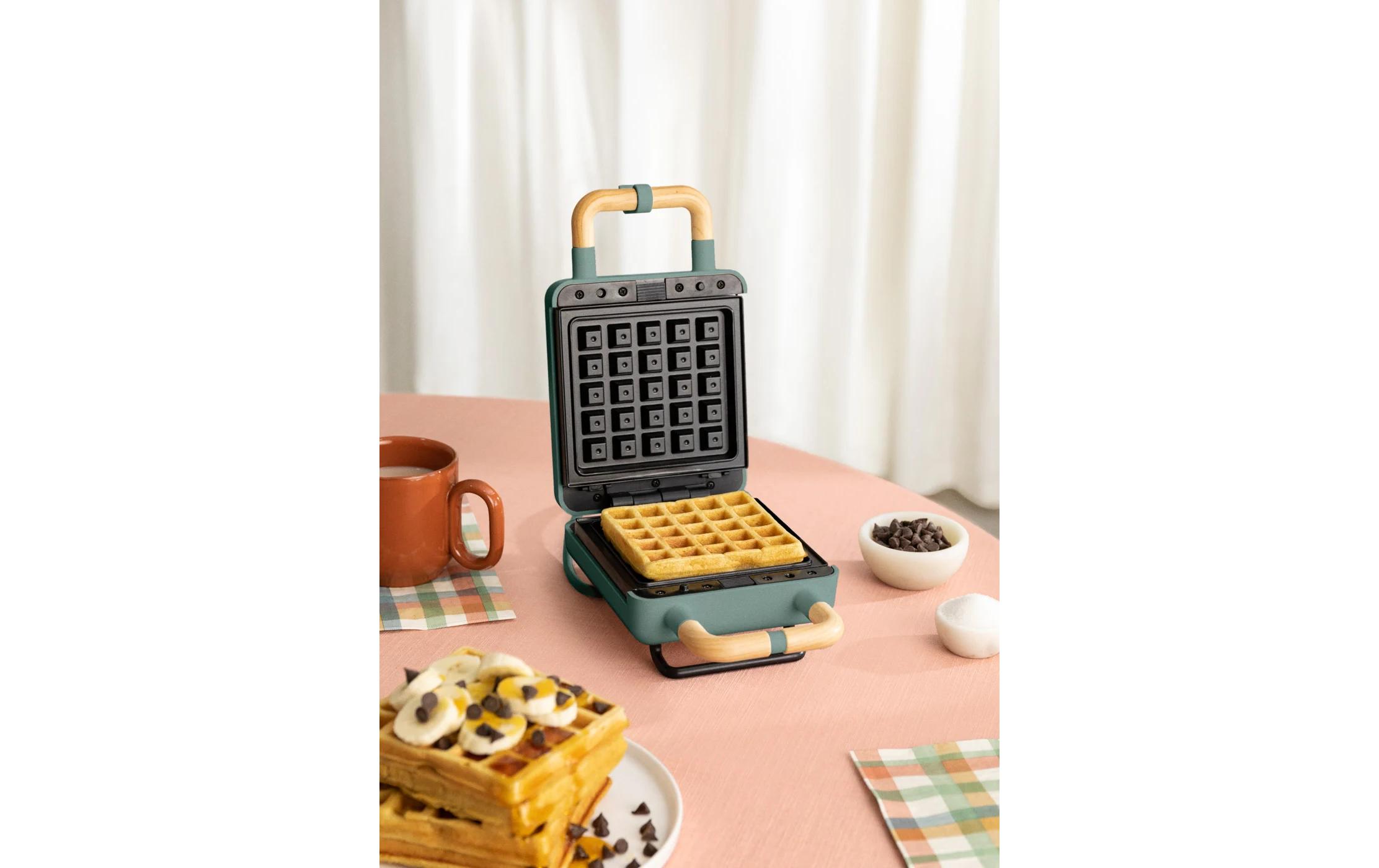 Waffeleisen Stone 2 in 1 Compact Salbeigrün2-in-1 Sandwich-Grill und Waffeleisen für vielseitigen Genuss