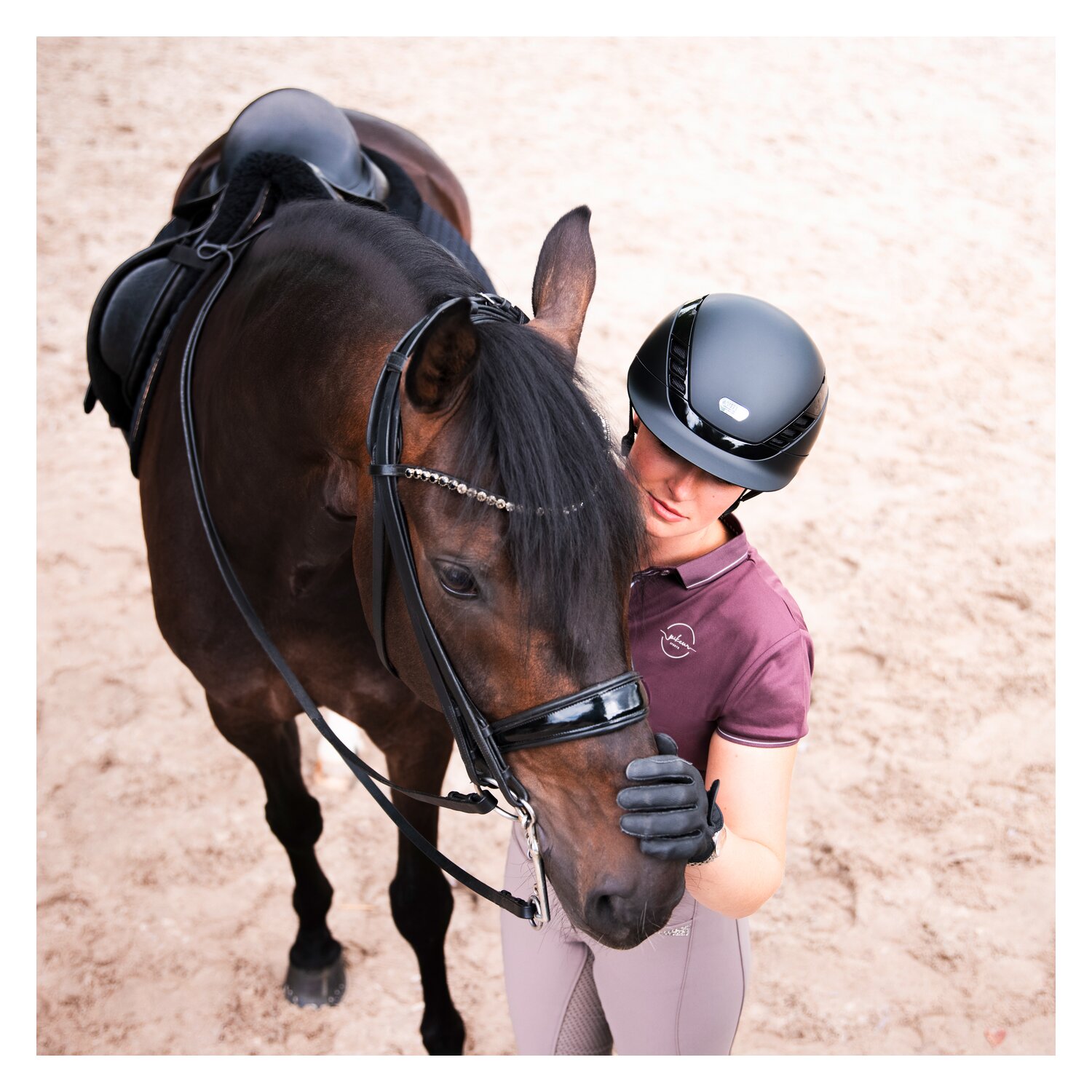 ABUS PIKEUR Reithelm AirLuxe Pure  - black