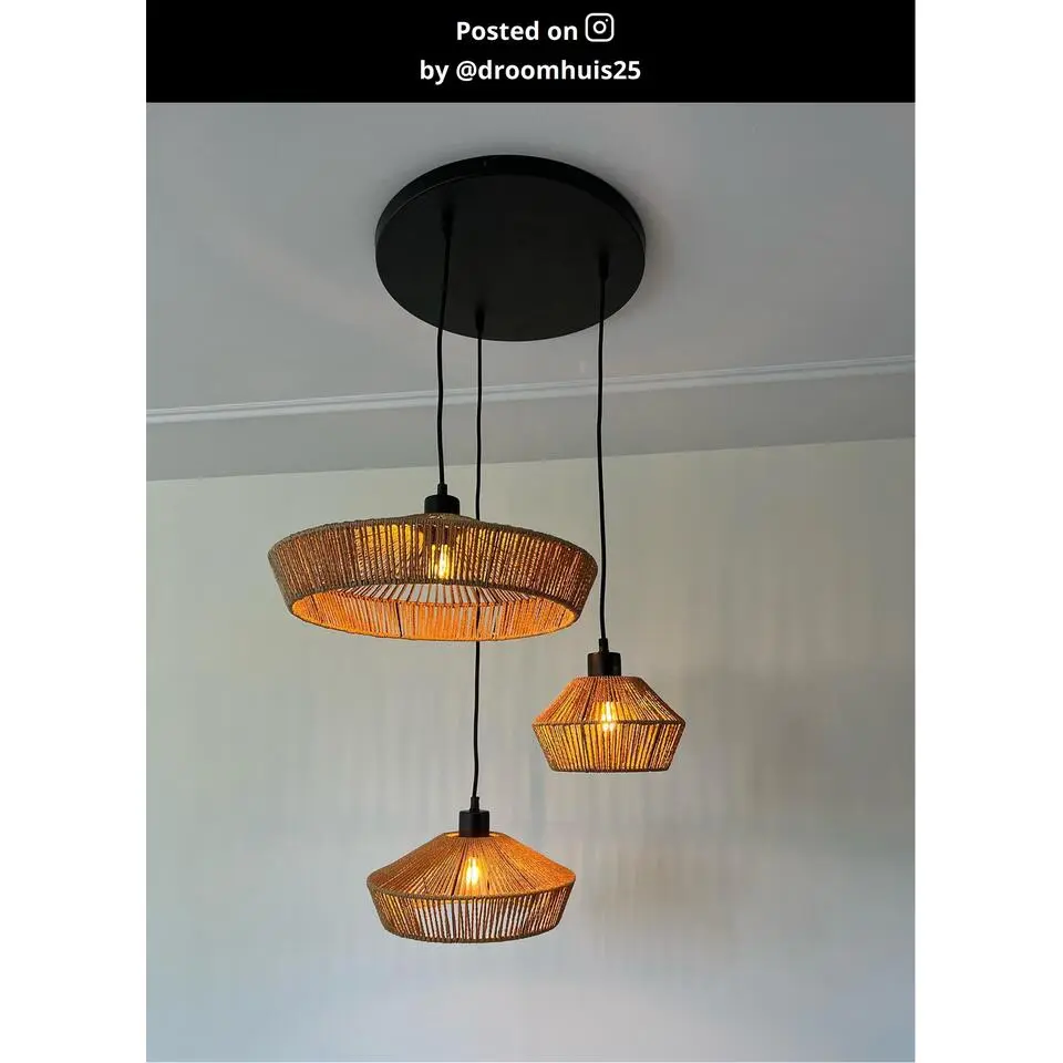 Lucide YUNKAI Hanglamp - Naturel