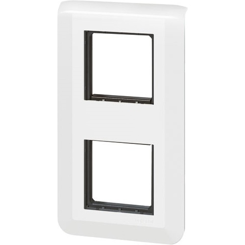 Plaque avec support pour 2 x 2 modules - Mosaic - montage vertical entraxe