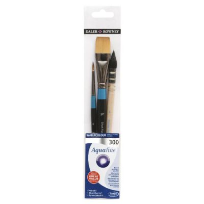 Daler Rowney Aquafine Wallet 300 Brush Set Of 3: Short Handle