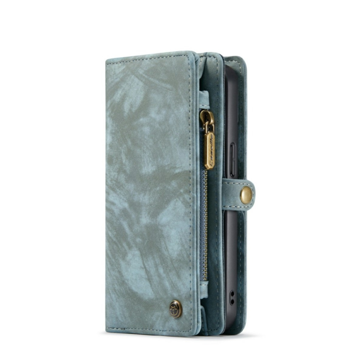 iPhone 13 2in1 Leder Tasche   Magnet Hardcase Karten Etui - Blau