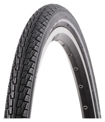 Pneu Trekking Vee Tire City Cruz 700mm Tubtype Rigide MPC Multi Purpose Compound E-Bike E-25 Noir Reflect Line