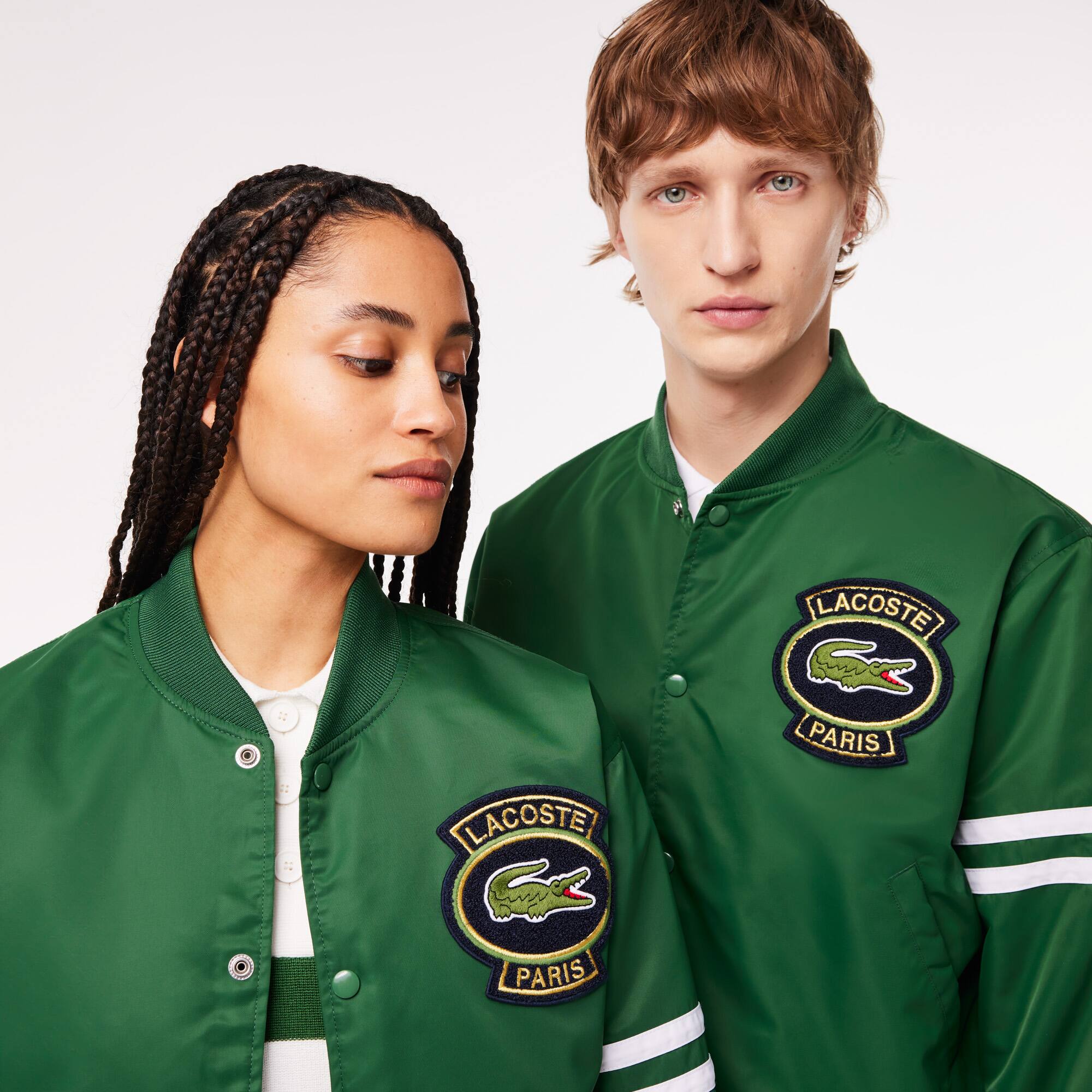 Gepolsterte wasserfeste Bomberjacke mit Aufnäher aus den Archiven Jacken & Mäntel - Grün - Lacoste - Unisex