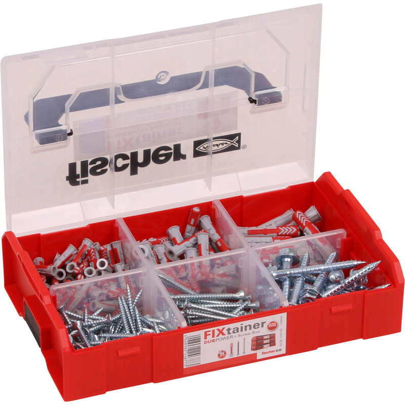 Fischer FixTainer Duopower pluggen en schroeven 210-delig