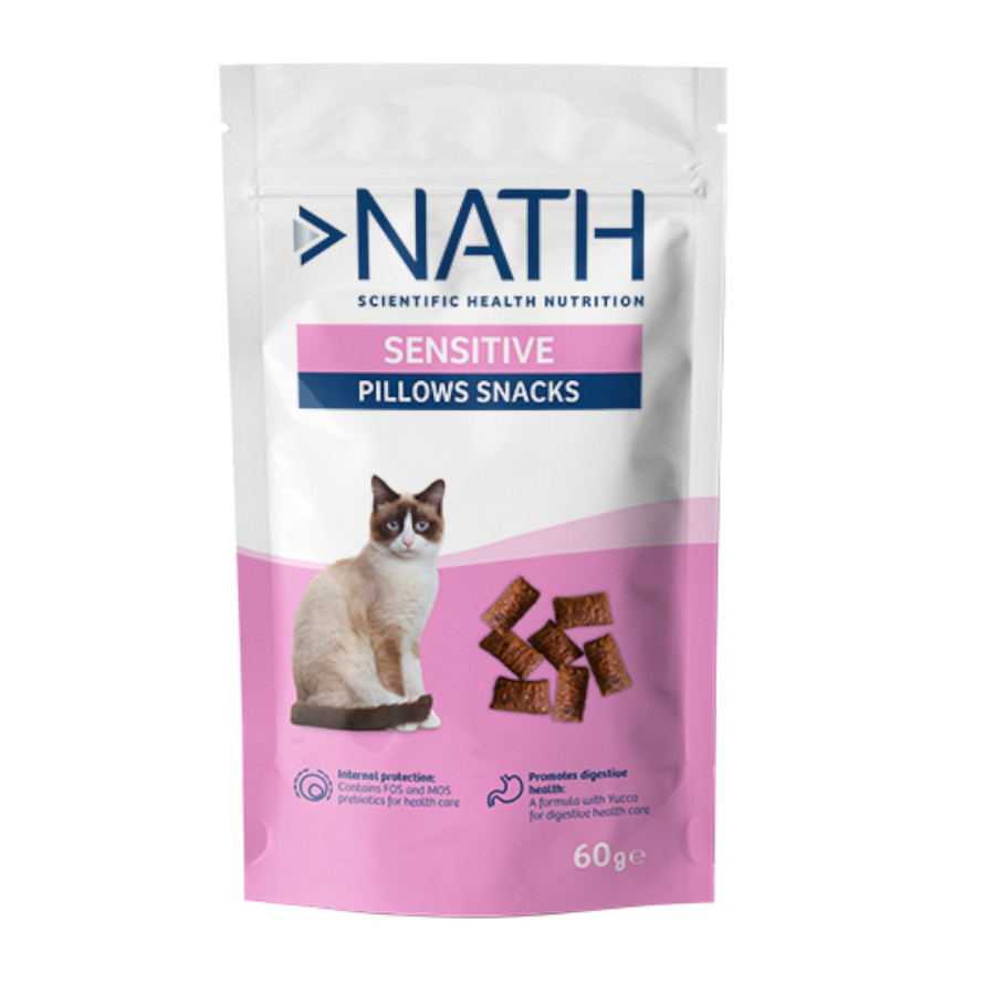 Petiscos Nath Pillow Snacks Sensitive para Gatos
