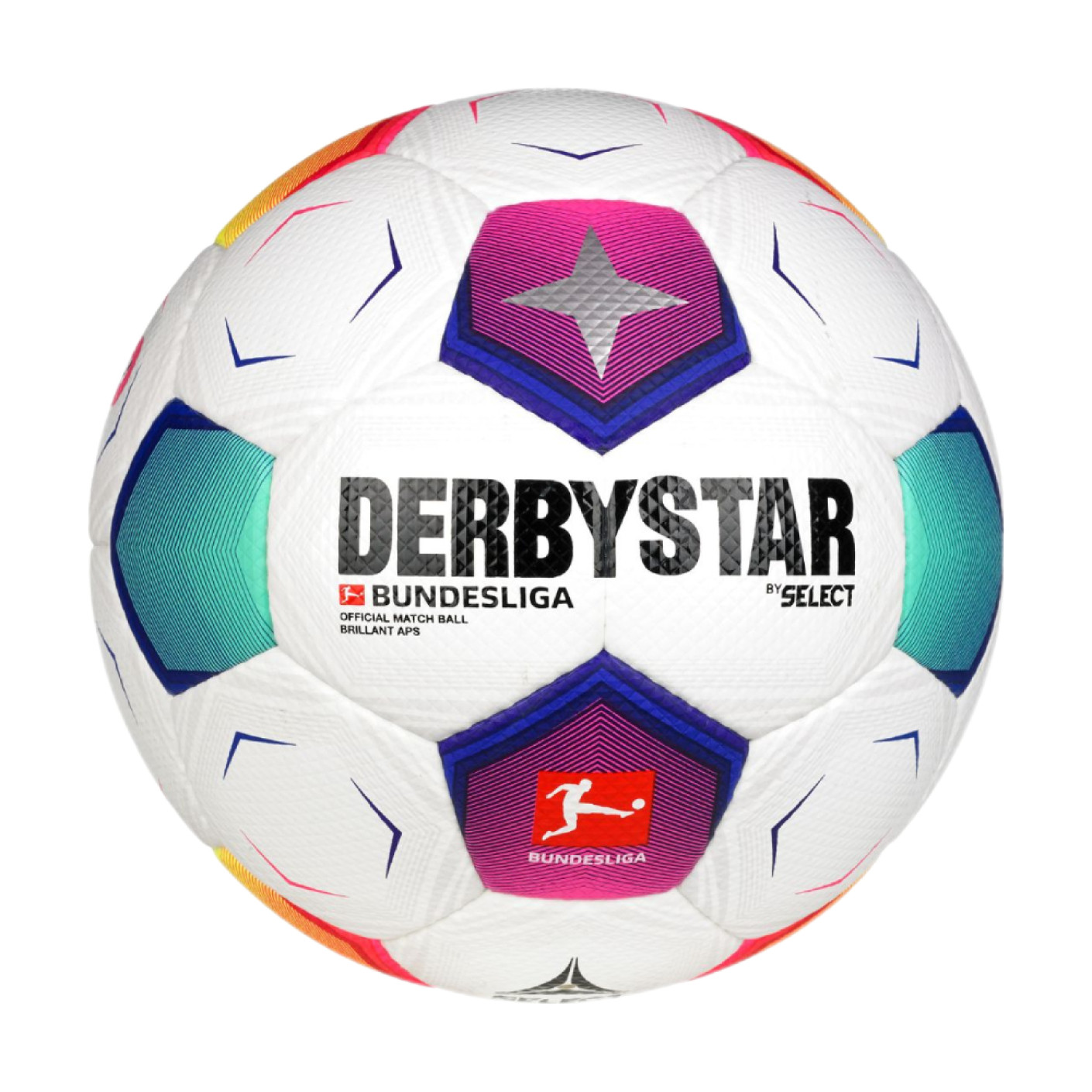 Derbystar Bundesliga Brillant Voetbal Maat 5 2023-2024 Wit Roze Turquoise