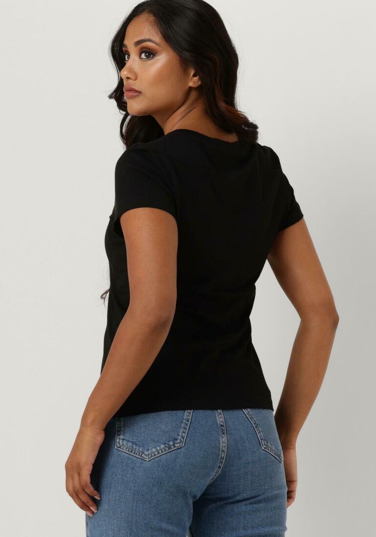 CALVIN KLEIN zwarte calvin klein t-shirt core instit logo slim fit tee