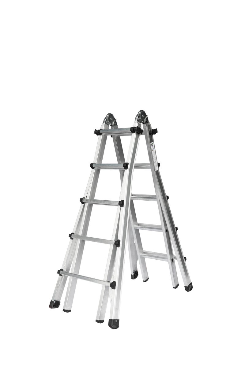 PROREGAL Telescopische Ladder, 4-delig, zonder dwarsbalk, 4 x 5 Sporten