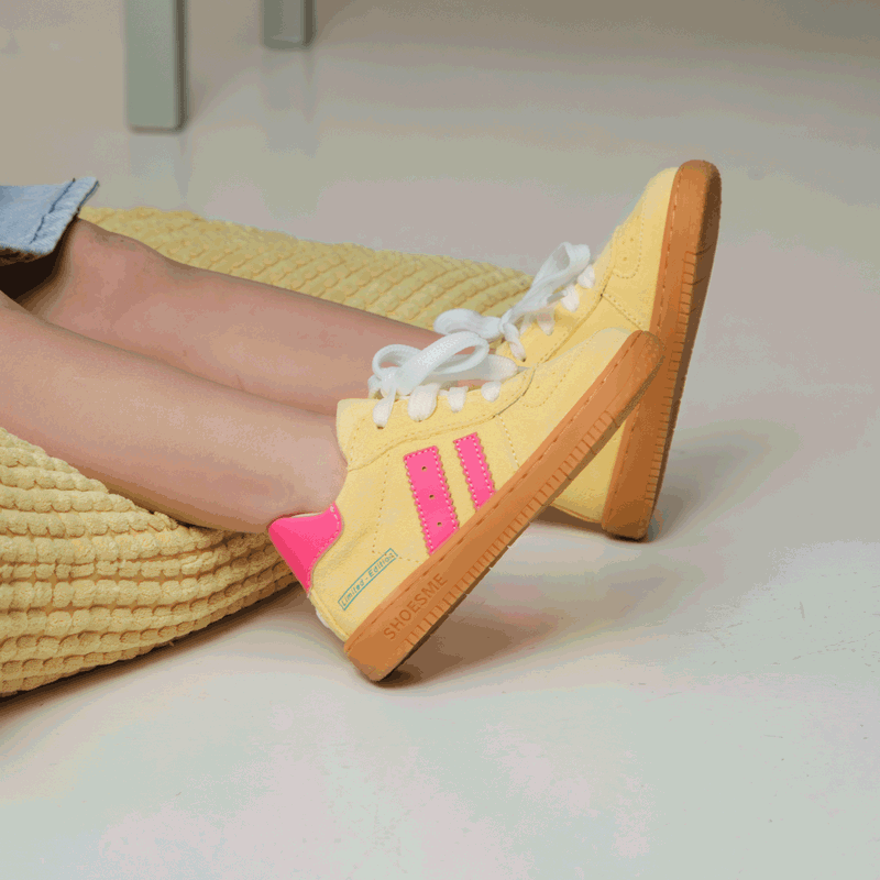 Shoesme geel sneakertje Microfiber leer, Suède | Meisjes schoenen
