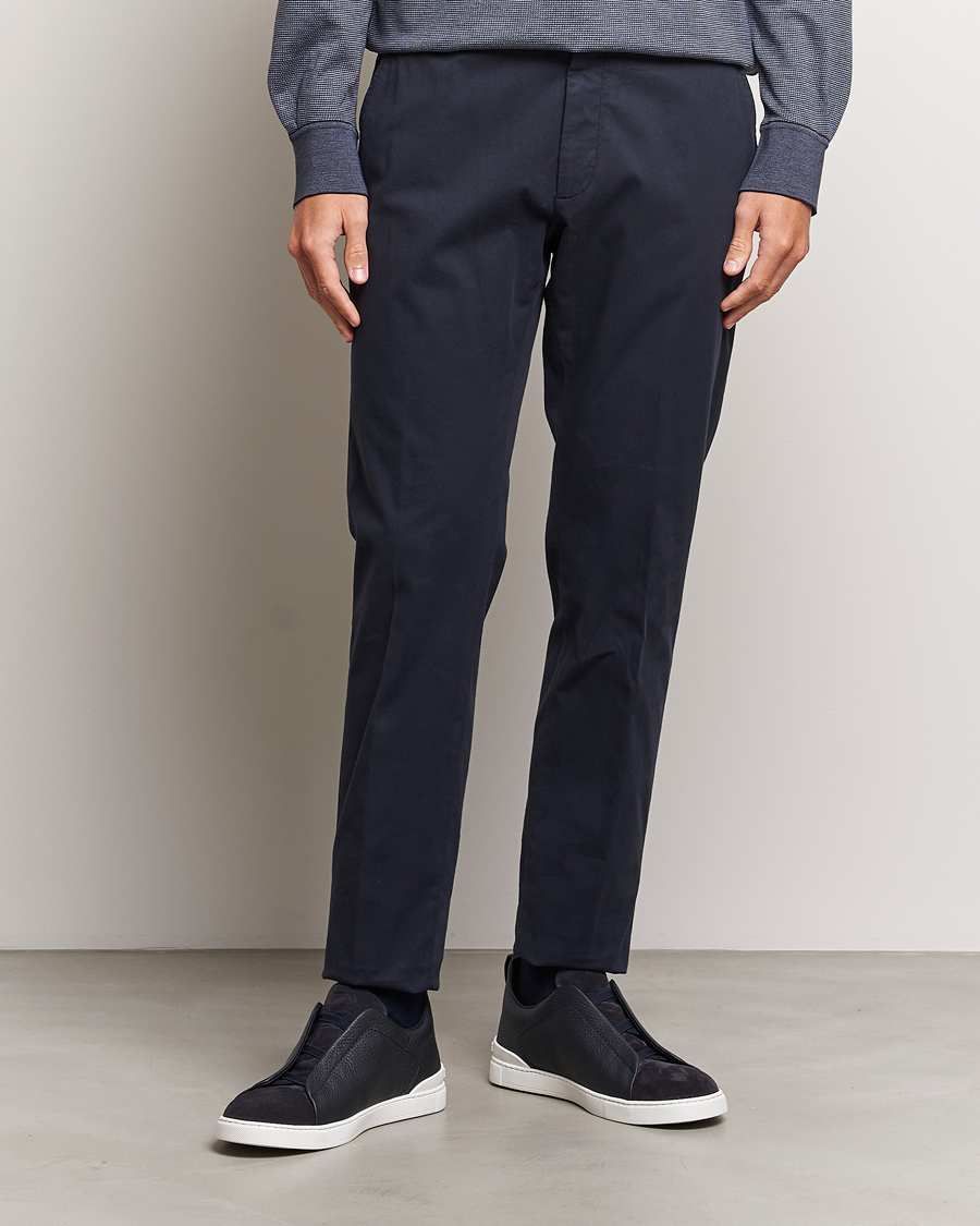 Zegna Soft Cotton Chinos Navy