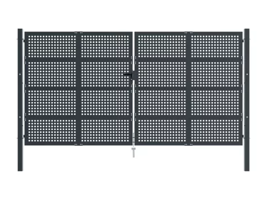 Portail de jardin anthracite 400x175 cm acier