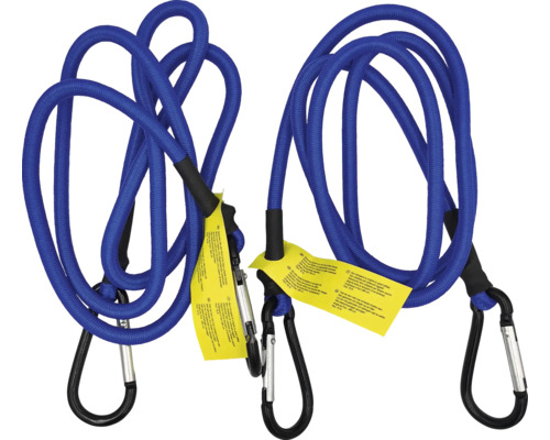 Spanband expander 120 cm blauw met karabijnhaak 2 stuks