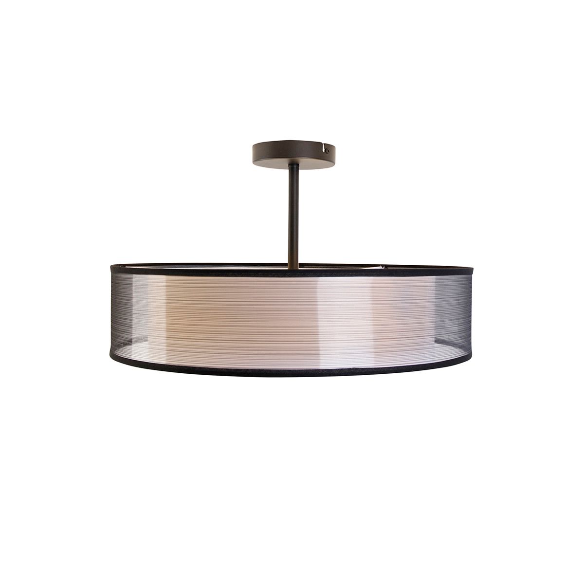 Smart plafondlamp zwart met wit 50 cm incl. 3 Wifi A60 - Drum Duo