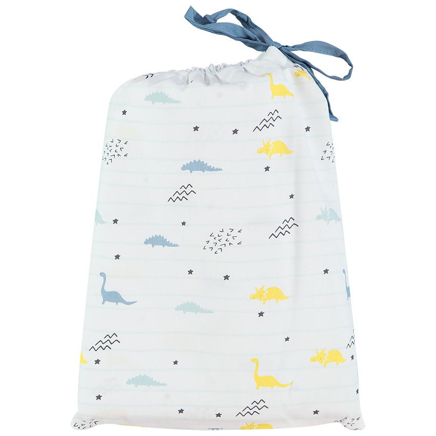 Parure de lit avec housse de couette et taie d'oreiller Mes amis les dinos - Bleu moyen