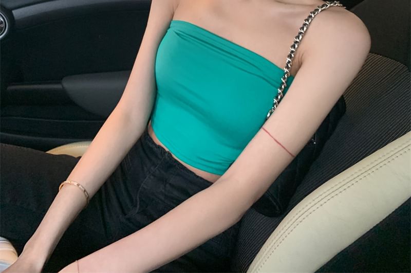 Robynn - Halter Effen Crop Top