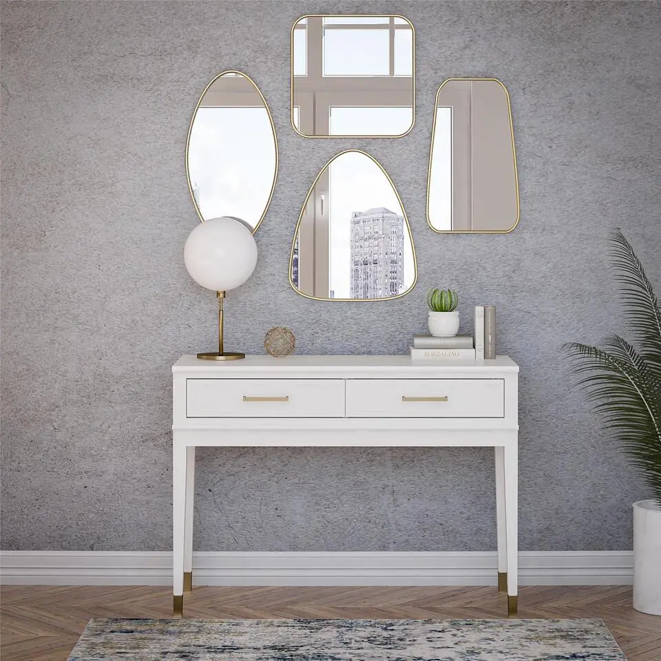 Westerleigh - Consoletafel met 2 laden in wit MDF