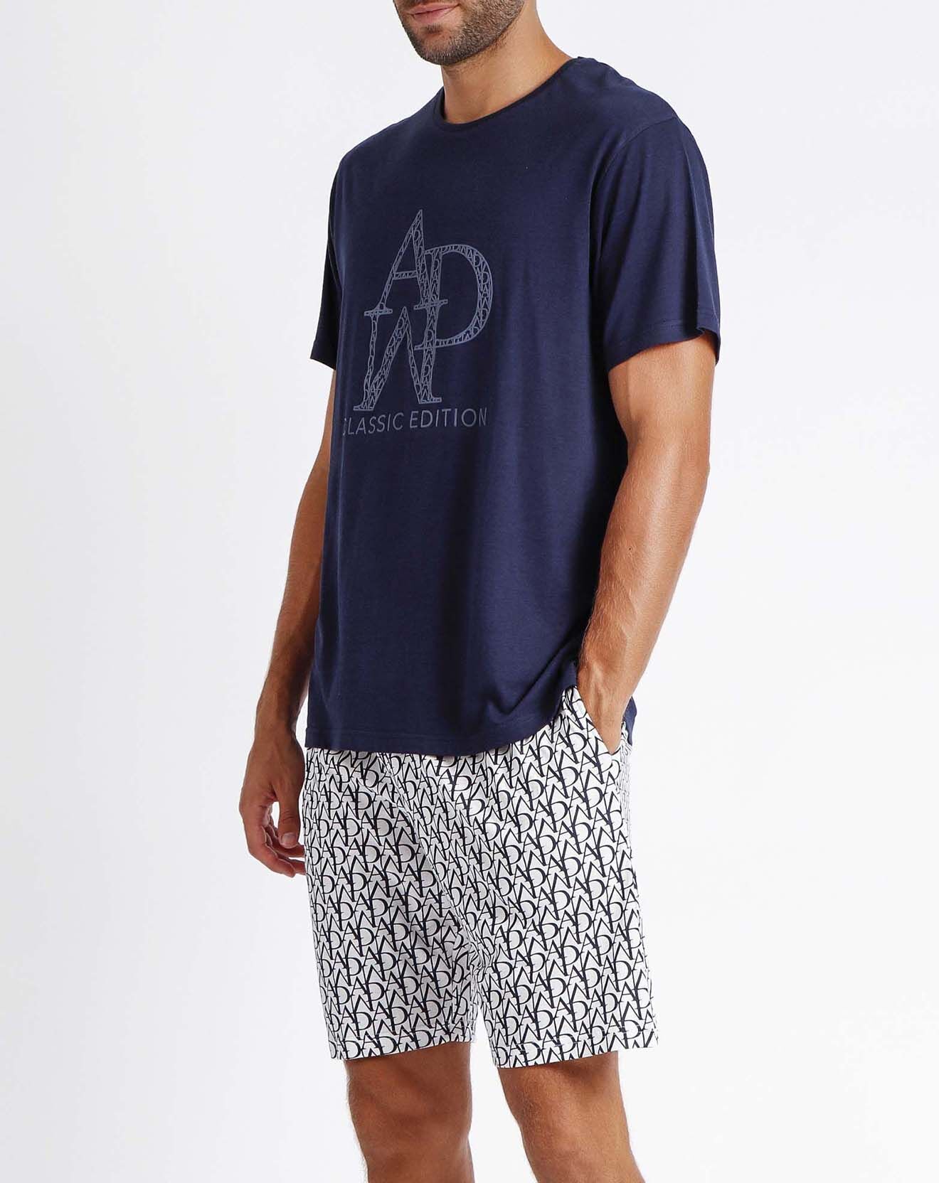Admas Classic Pyjama T-Shirt & Short Yannick bleu