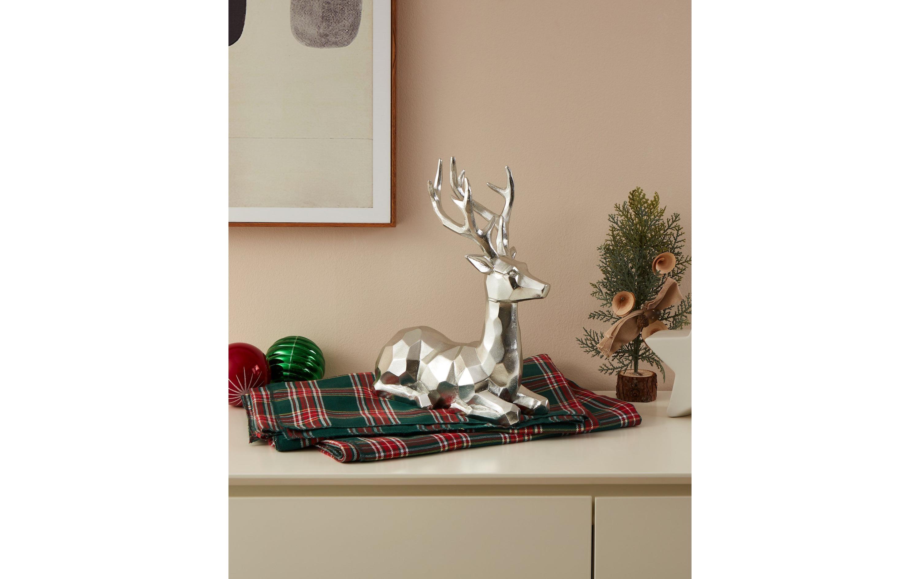 Weihnachtsfigur Ransiki 30.5 cm, SilberHirschfigur