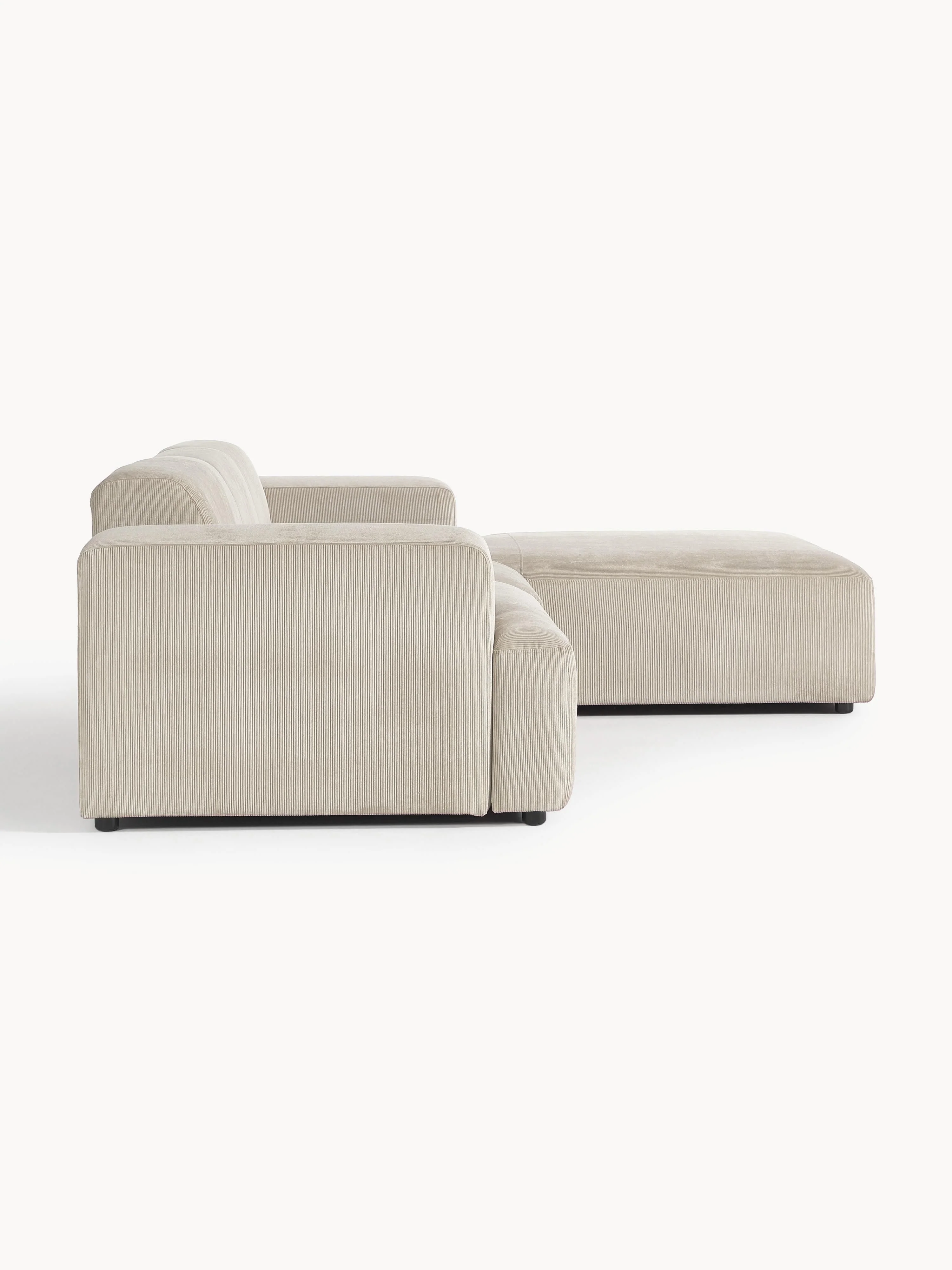Corduroy hoekbank Melva (4-zits)