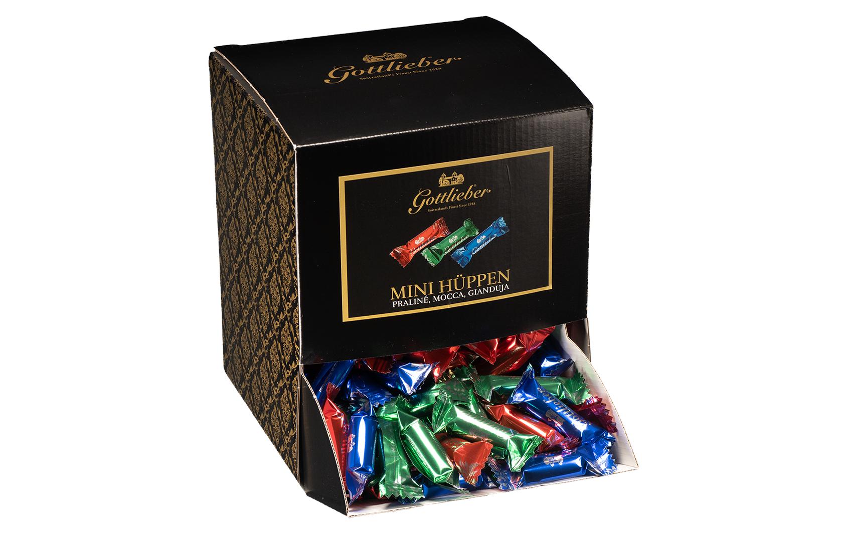 Gebäck Mini Hüppen Tradition 1 kgSchweizer Waffelspezialität mit Schokoladencrèmefüllung