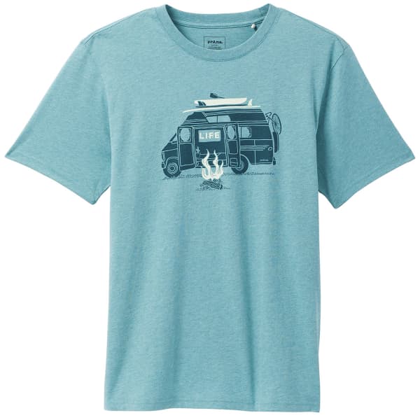 T-shirt PRANA WILL TRAVEL JOURNEYMAN 2 AQUA HEATHER