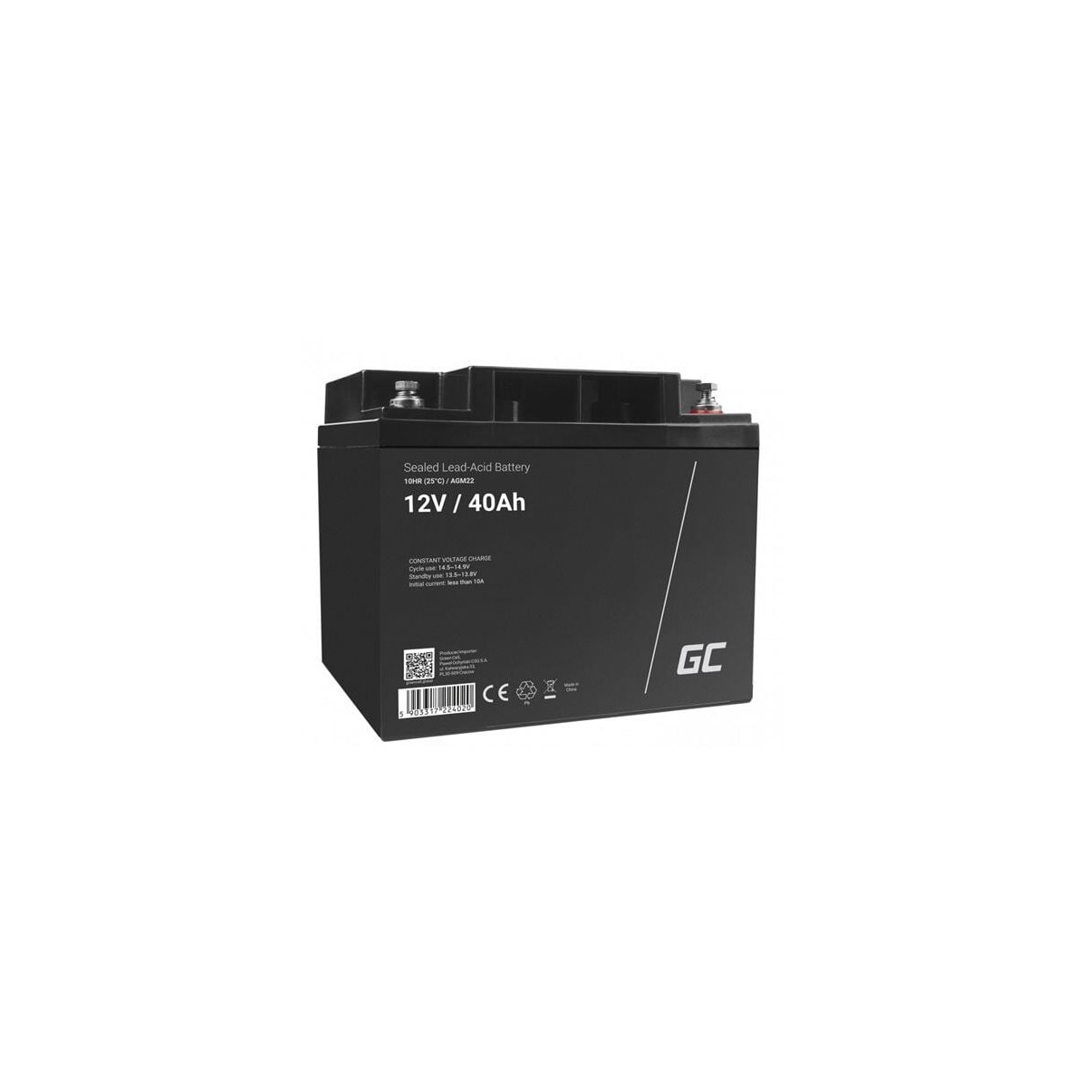 Green Cell AGM Batteri 12V 40Ah