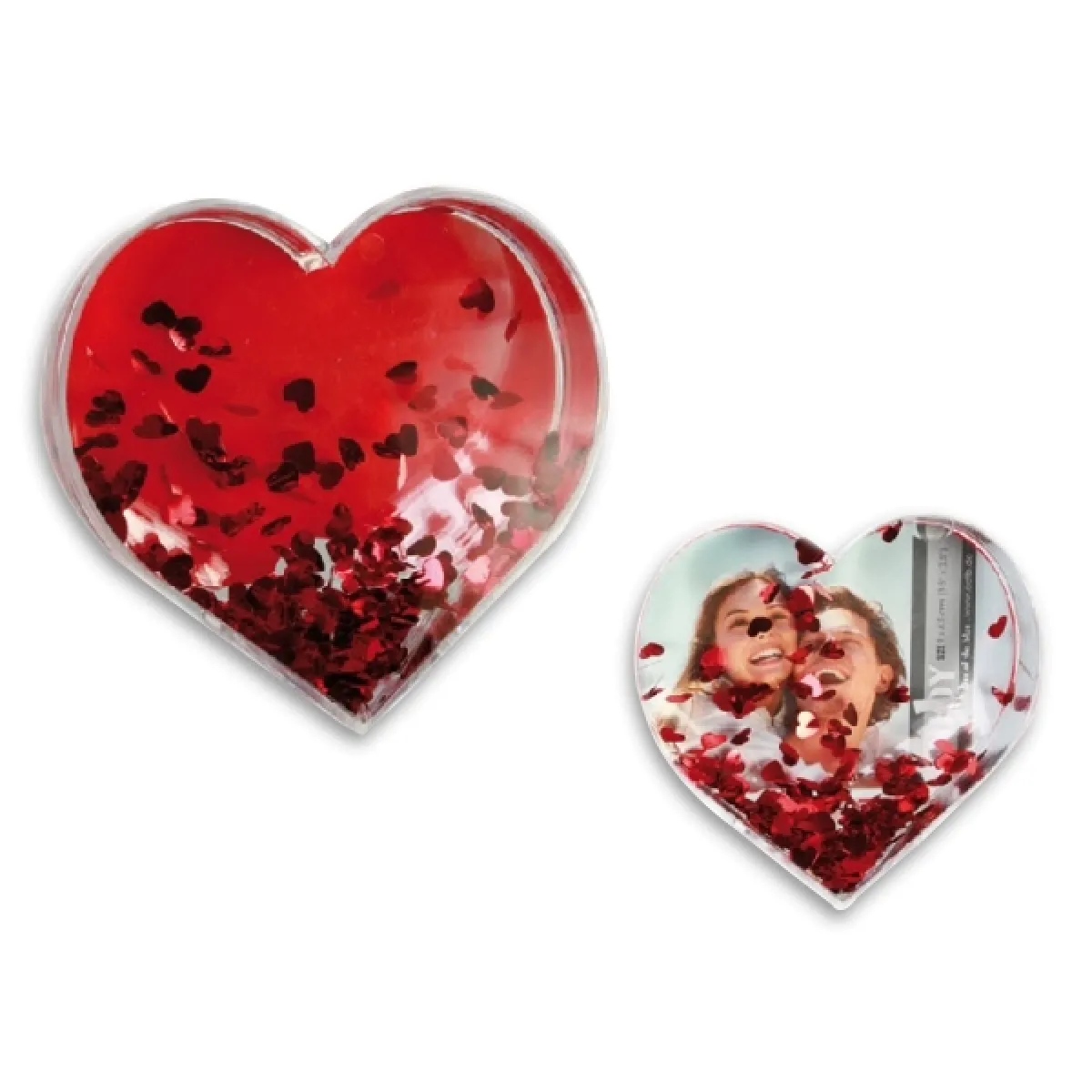 TOTALCADEAU Cadre Photo Confettis Coeur